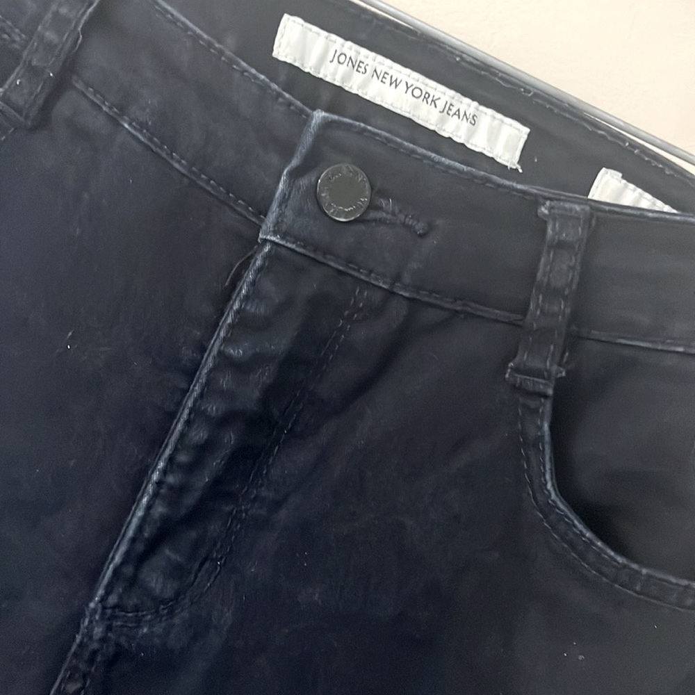 JONES NY Jeans Mercer Bootcut Black Secret Slimming Rhinestone Pocket Pants NWOT - Picture 6 of 12